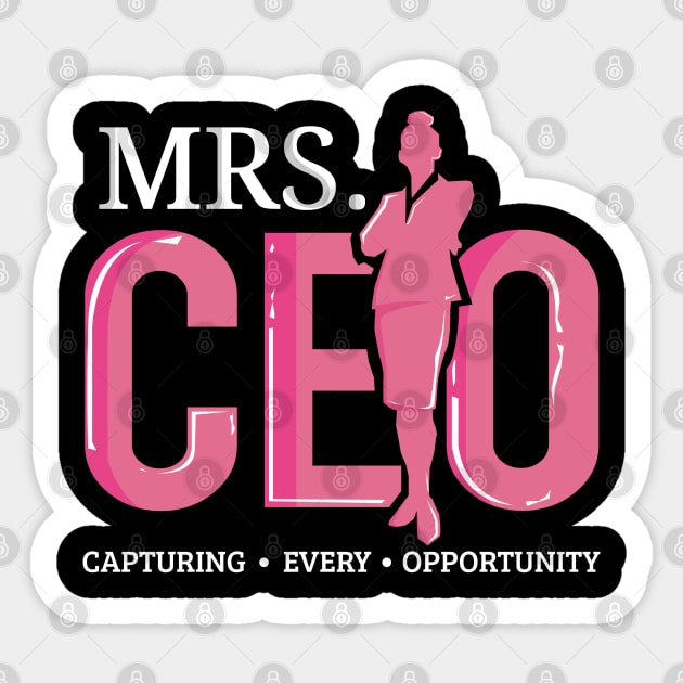 Business Owner CEO Capturing Every Opportunity Sticker by Tenh